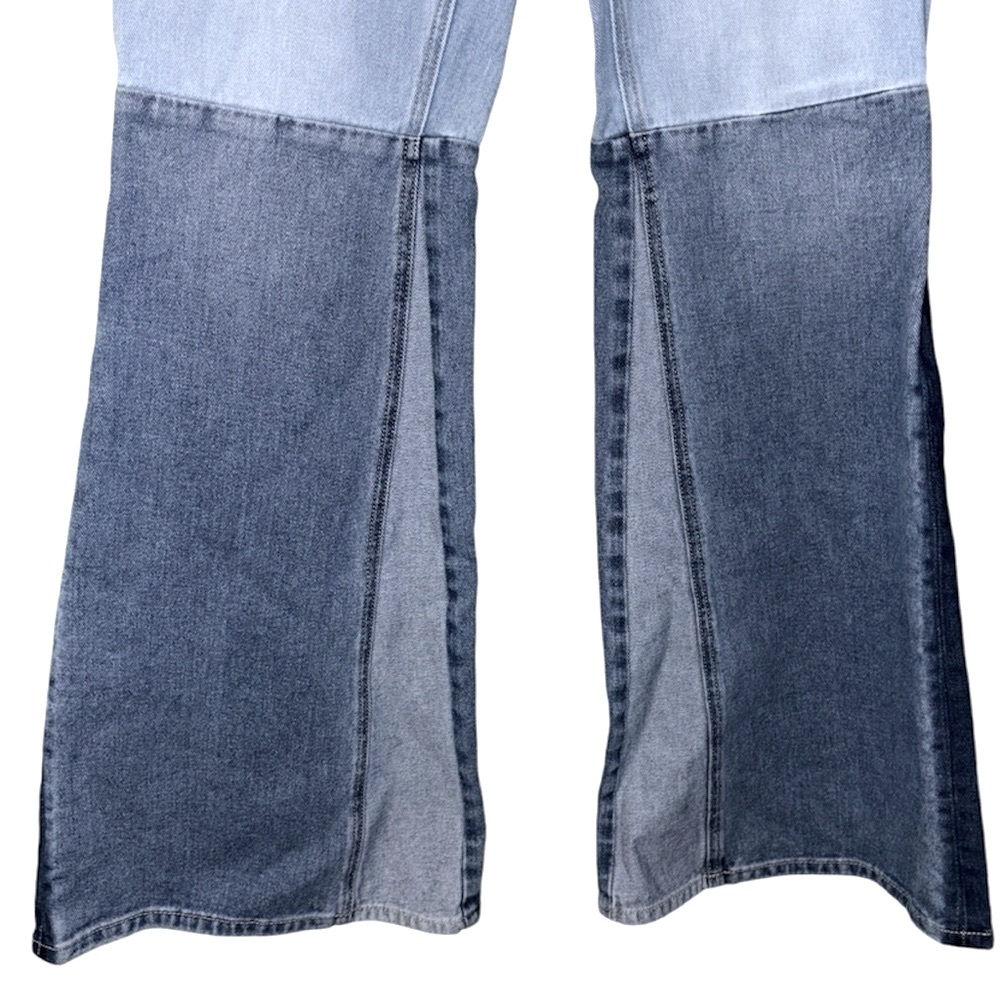Shyanne Bell Bottom Jeans - Light and Dark Blue - Picture 9 of 16